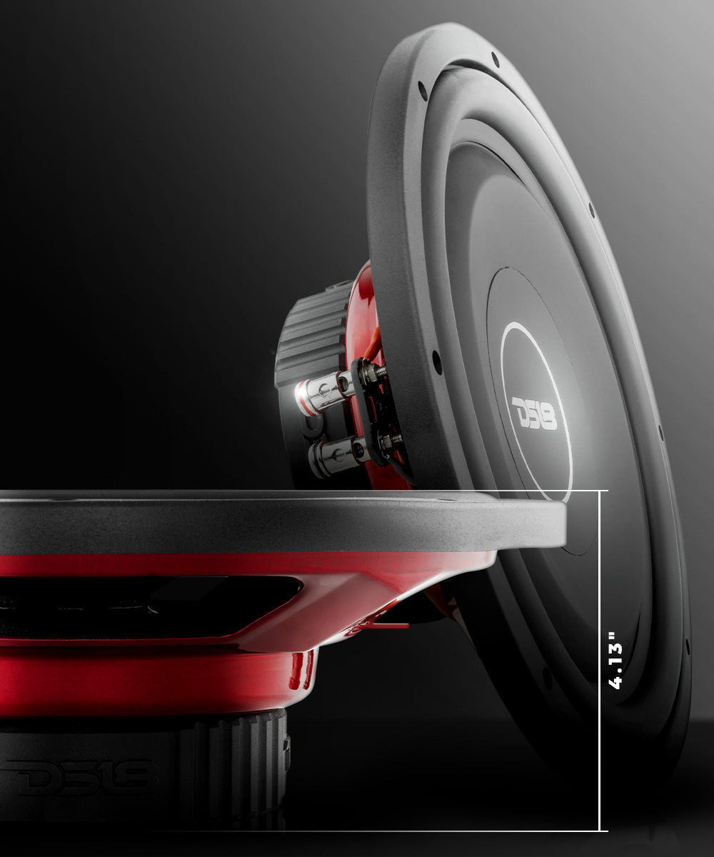 SRW Shallow-Mount 12" Subwoofer 220 Watts Rms DVC 4-Ohm - DS18