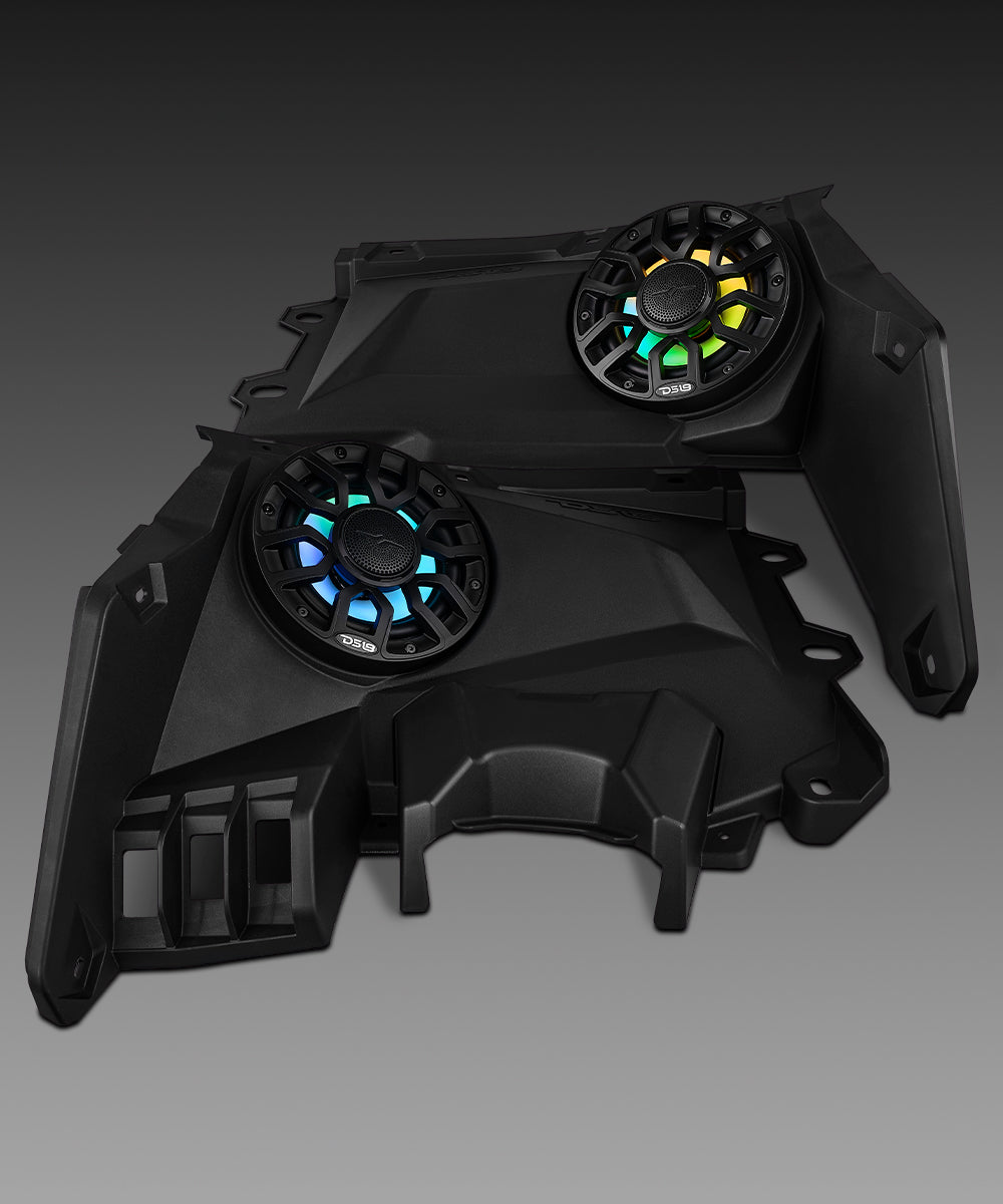 Can-Am Maverick X3 Dashboard Panel Loaded with NXL-IQ 6.5" 2-Way Coaxial Marine Speakers and Digital LED Lights - DS18