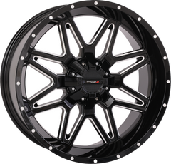 ST7 WHEEL 20X9 5+4 (0MM) 4/137 & 4/156 GLOSS BLK MILLED