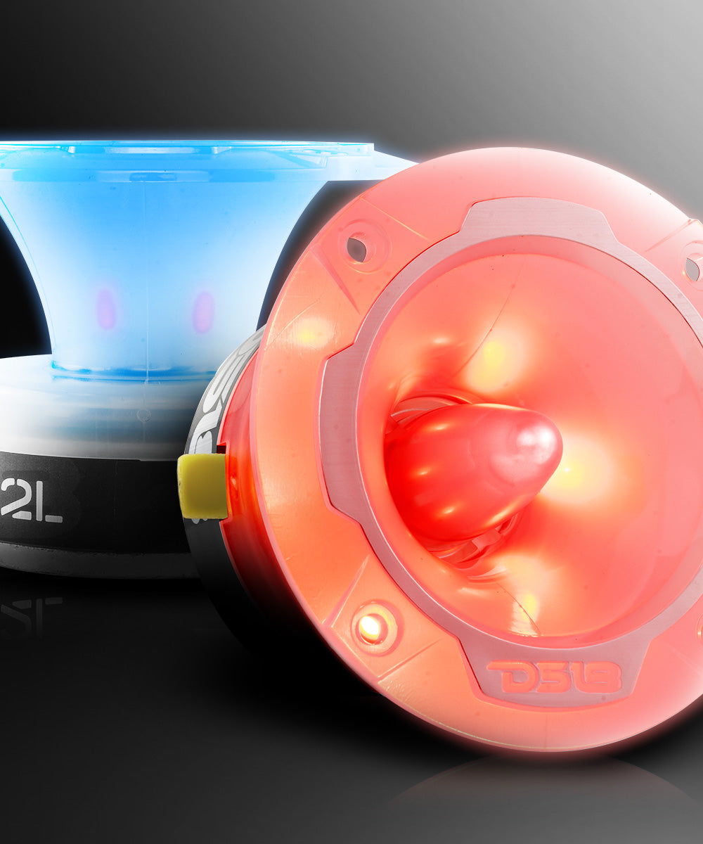 3.8" Super Bullet Tweeter 120 Watts 1" Aluminum 4-Ohm Vc with RGB LED Lights - DS18