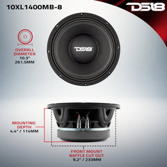XL 10" Mid-Bass Loudspeaker 700 Watts Rms 8-Ohm - DS18