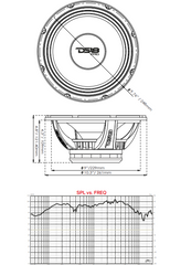 PRO 10" Neodymium Mid-Bass Loudspeaker 500 Watts Rms 4-Ohm - DS18