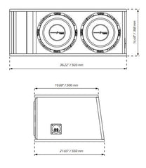 Dual 12" Loaded Subwoofer Ported Enclosure With ZR12.2 1600 Watts Rms - DS18