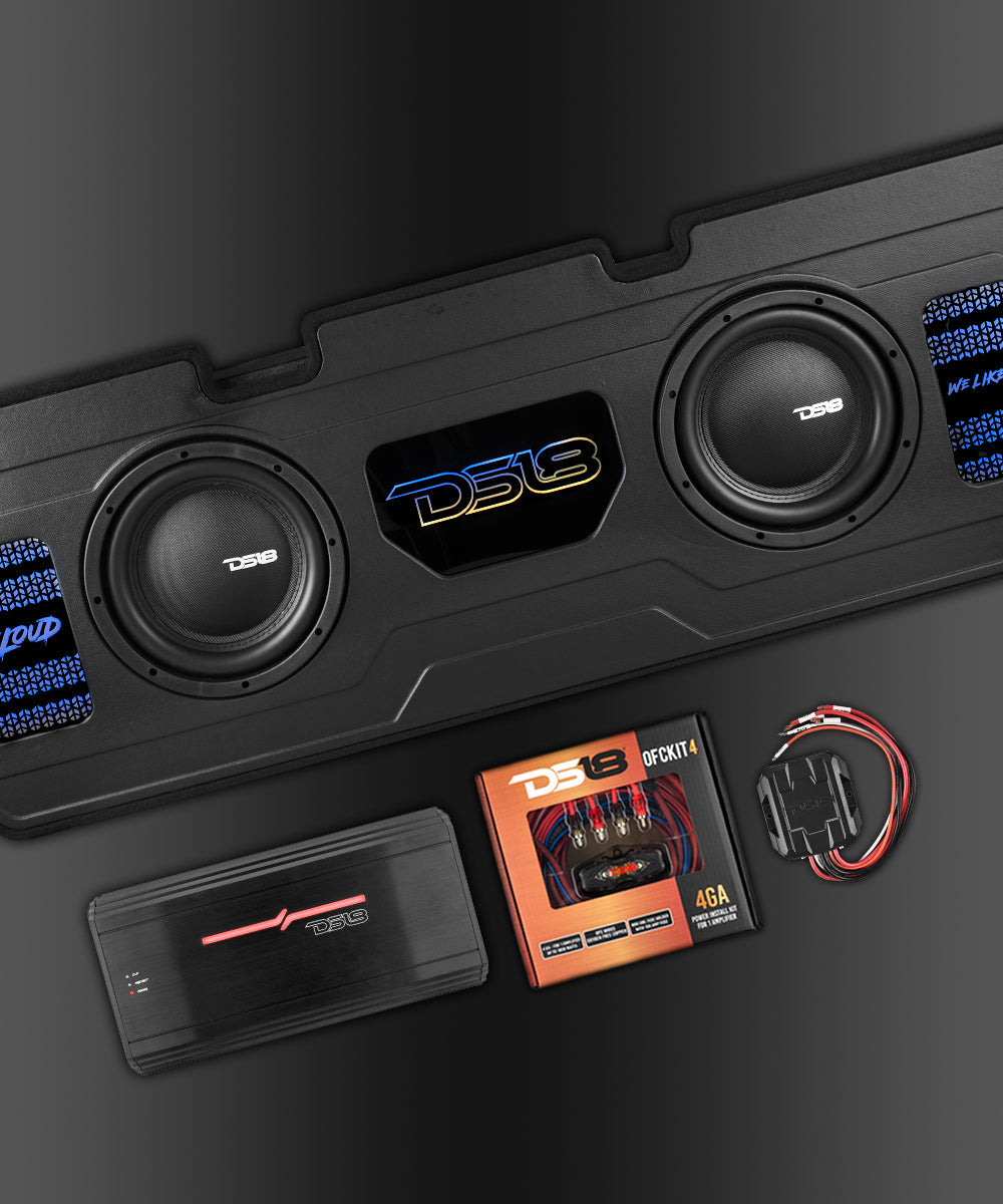 Exclusive Dual 10" Sealed Subwoofer Enclosure Package for 22-Up Toyota Tundra 1200 Watts Rms - DS18