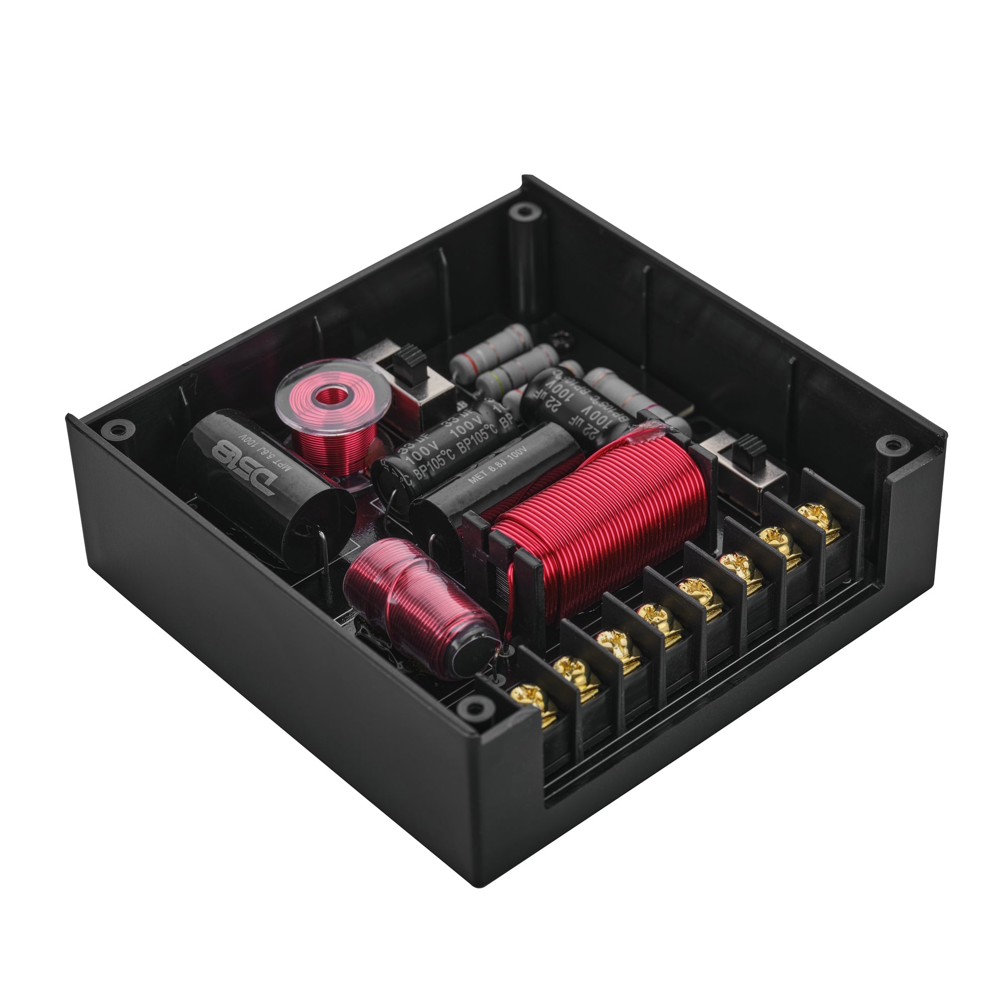 DXQ 6.5" 3-Way Component Speaker Set with Neodymium Magnet and Yellow Straw + Composite Foam Cone | | 180W RMS 4-Ohm - DS18