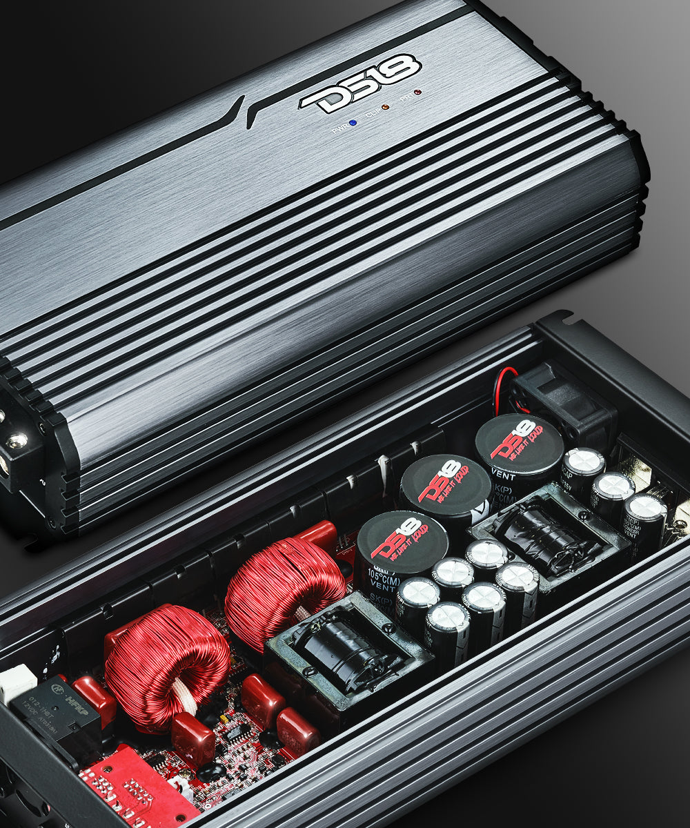 FRP Compact Full-Range Class D 1-Channel Amplifier 5,000 Watts Rms @ 1-Ohm - DS18