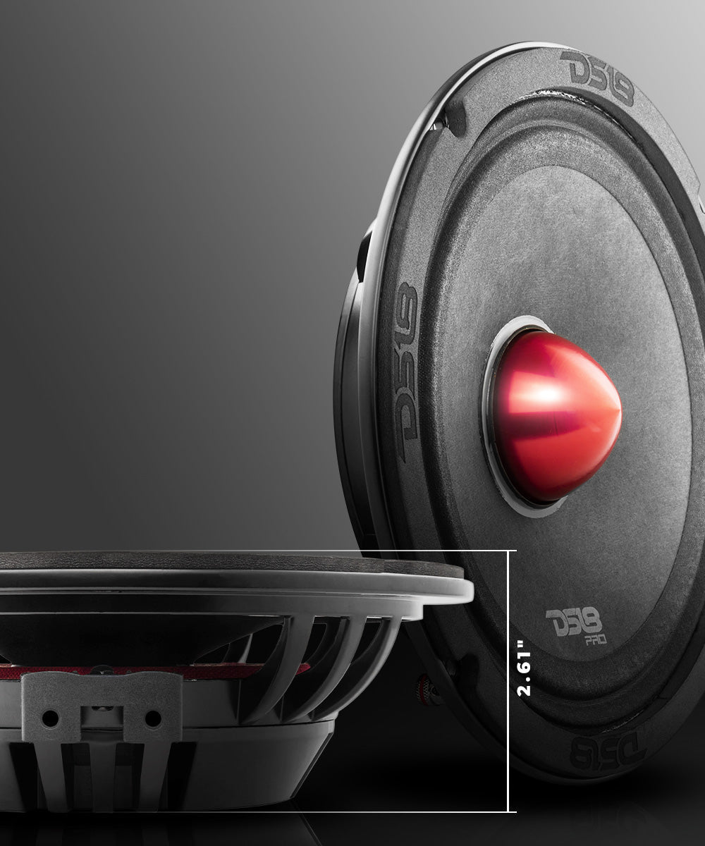 PRO 8" Slim Neodymium Mid-Range Loudspeaker with Bullet | 500W 4-Ohm - DS18