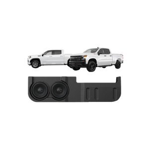 TXGM19D10 Chevy Silverado/GMC Sierra (2019+) Under Seat Dual 10" Loaded Subwoofer Enclosure