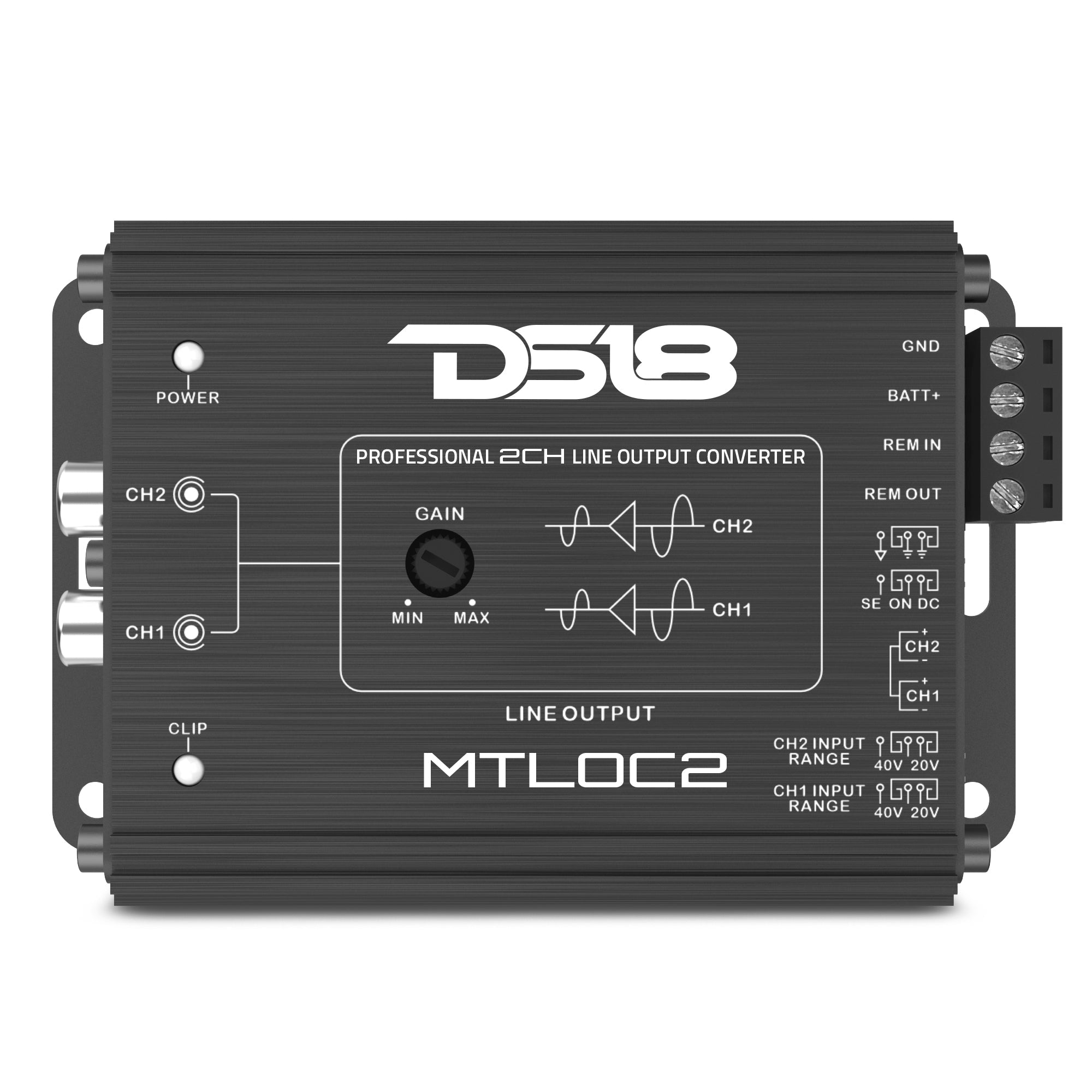 2-Channel High-to-Low Level Line Output Converter with Remote Turn-On - DS18