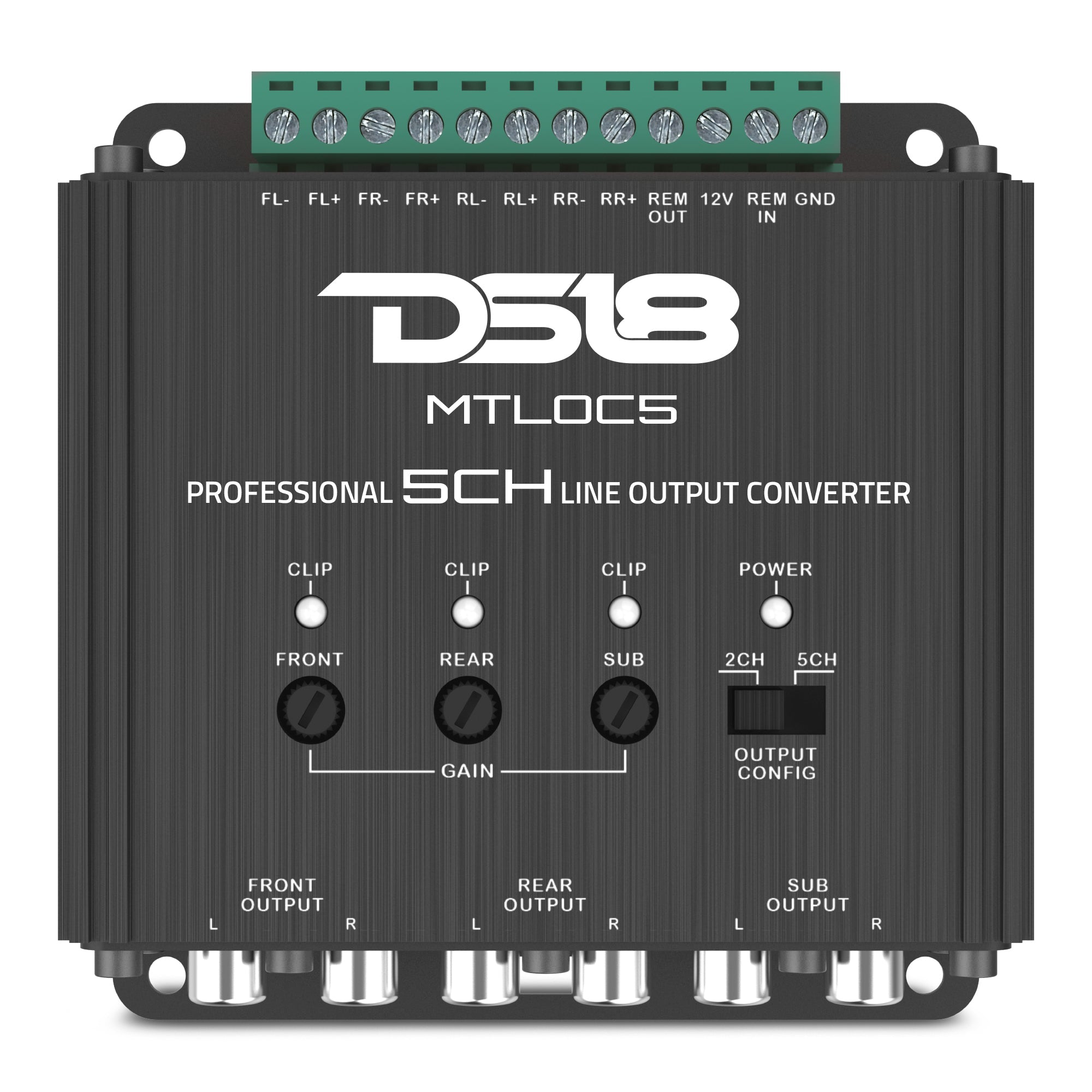 5-Channel High-to-Low Level Line Output Converter with Remote Turn-On - DS18