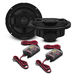 6.5" Component Speakers with Water-Resistant Glass Fiber Cone & Neodymium Magnet | 120W RMS 4-Ohm - DS18
