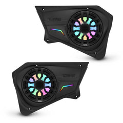Polaris RZR Rear Door Panels Loaded with NXL-IQ/BK 8" Coaxial Speakers - DS18