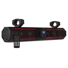 26" Marine Amplified Soundbar with Bluetooth USB & RGB Lighting 6 Speakers 600 Watts - DS18