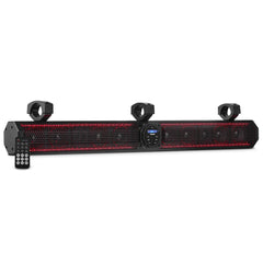 37" Marine Amplified Soundbar with Bluetooth USB & RGB Lighting 10 Speakers 1200 Watts - DS18