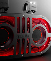 Dual 8" Marine and Powersports PRO Roll Cage Sound Bar System with Built in LED RGB Lights 500 Watts Rms ( 2 x PRO-HY8.4B