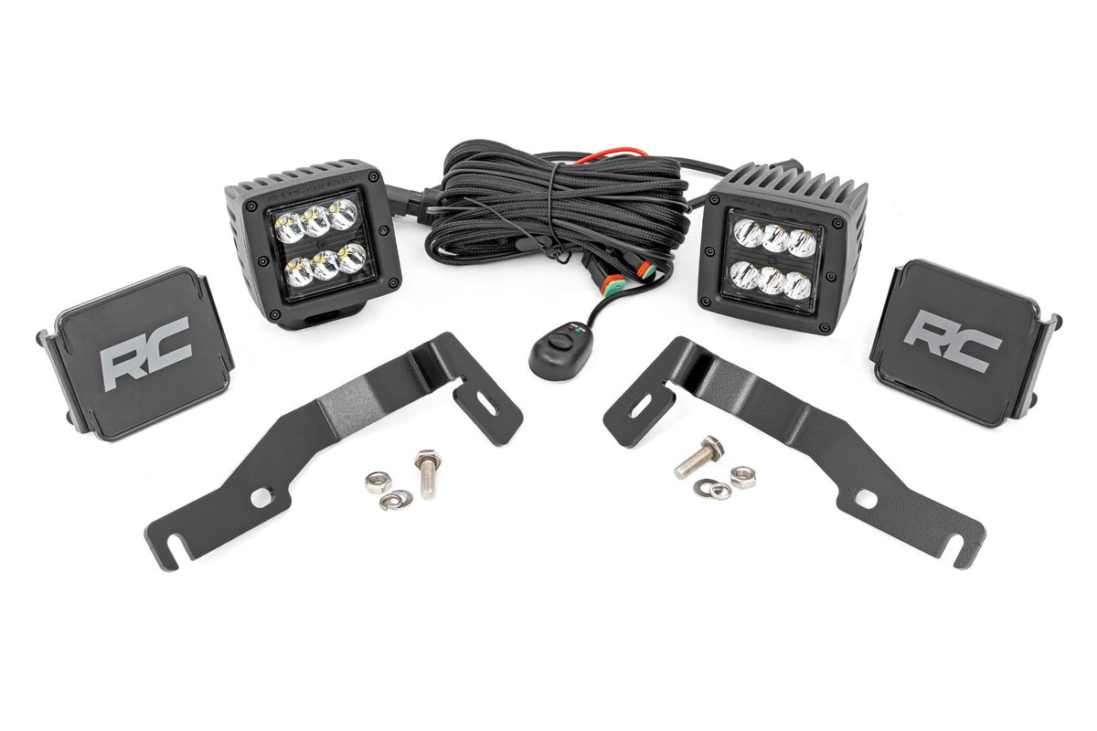 LED Light Kit | Ditch Mount | 2" Black Pair | Spot | Toyota Tacoma (24-26)
