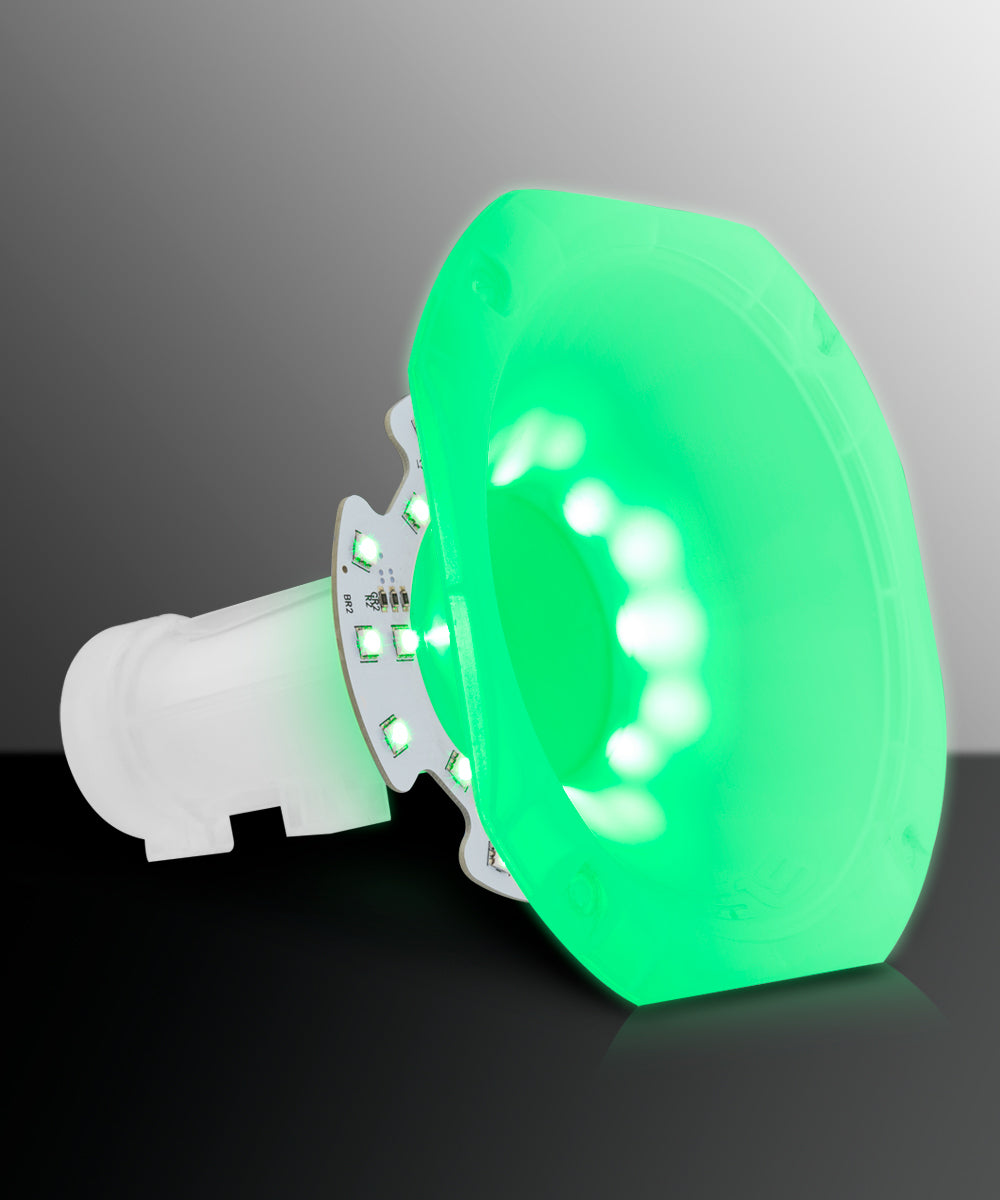 DS18 PRO-HA110CL Twist On 1" 110° 6.14" Depth Plastic Horn Clear with RGB LED Lights - DS18