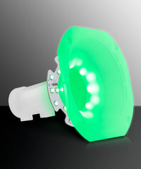 DS18 PRO-HA110CL Twist On 1" 110° 6.14" Depth Plastic Horn Clear with RGB LED Lights - DS18