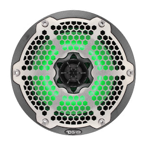 8” Marine 2-Way Hybrid Speaker with RGB LED, Compression Driver and Neodymium Magnet | 350W RMS 4-Ohm - DS18