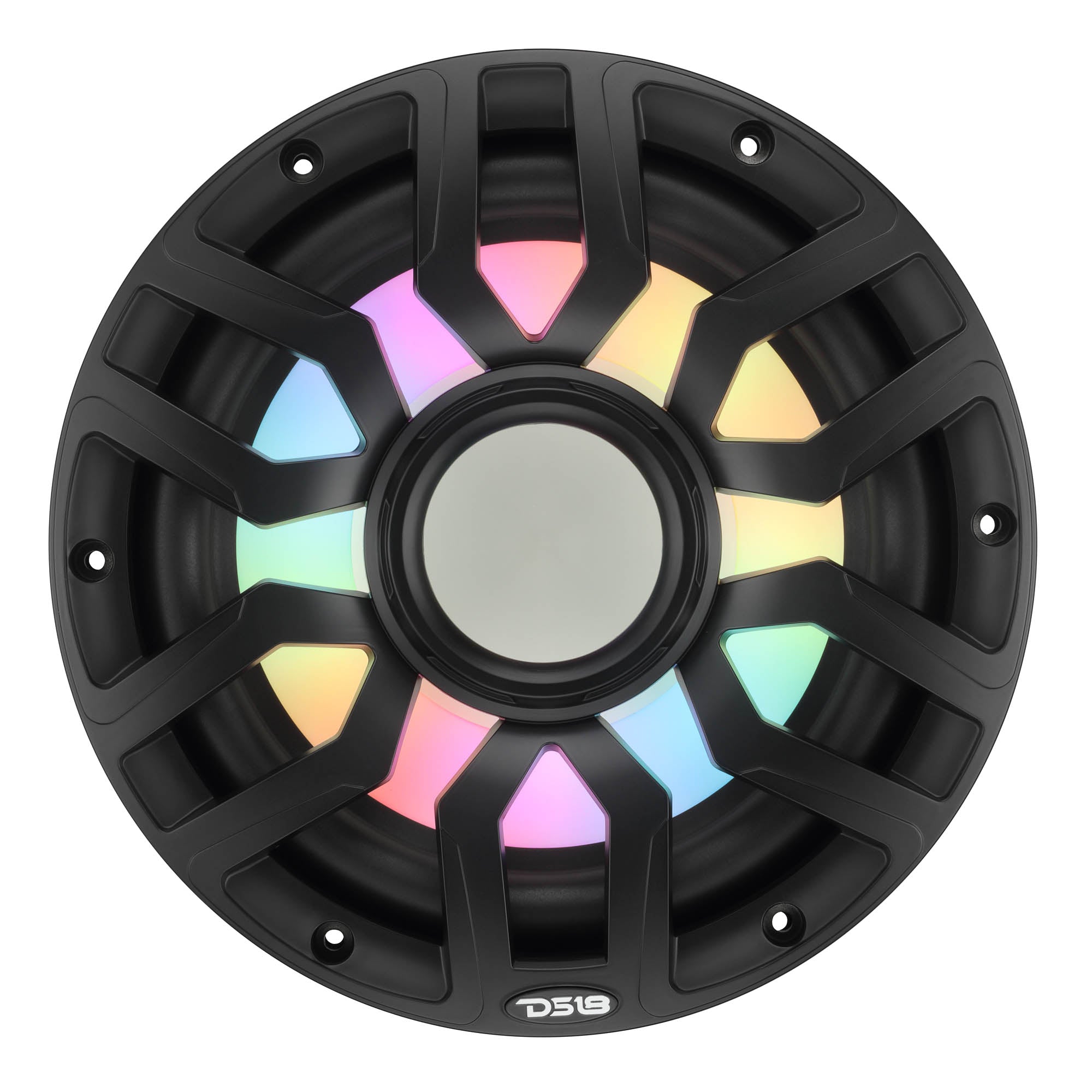 10” Marine Subwoofer with Hybrid Magnet Motor, Removable Grille and Digital LED Lights - 500W RMS 4-Ohm - DS18