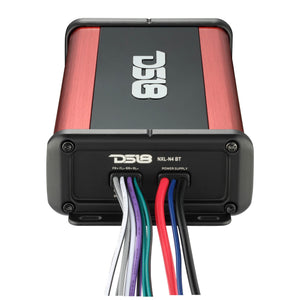 NXL 4-Channel Full-Range Class D Waterproof IP67 Marine and Powersports NANO Amplifier with Bluetooth 5.1 Receiver Built-In