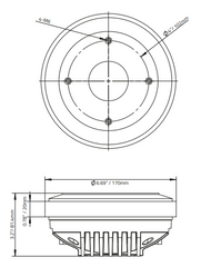 2" Throat Bolt on Driver 400 Watts 3" Phenolic Vc 8-Ohm - DS18