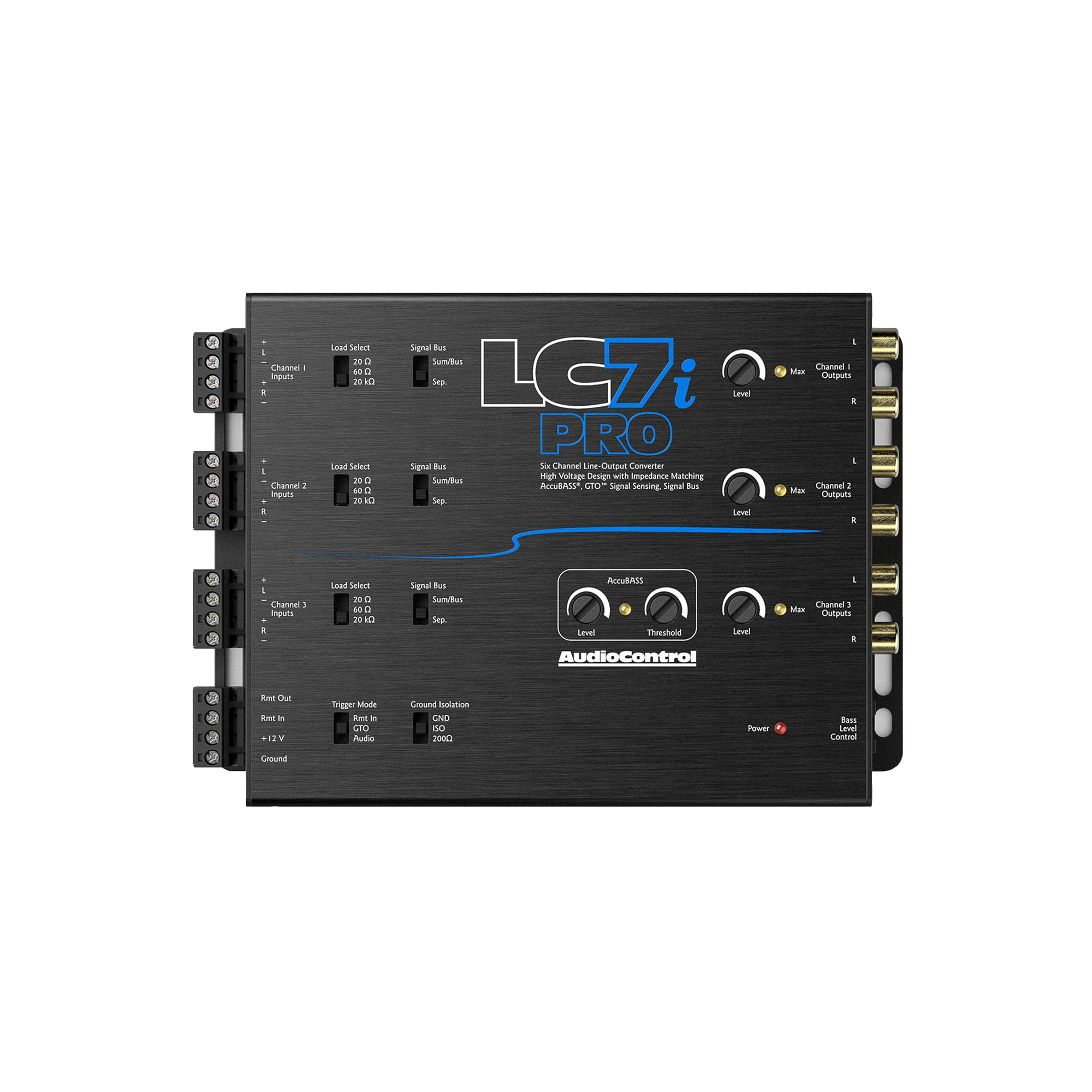 LC7iPRO 6-Channel Line Output Converter w/AccuBASS & ACR-1 Remote