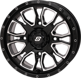 FUSION DD WHEEL 14X7 5+2 4/137 & 4/156 GLOSS BLK/MACH