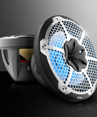 NXL 10" 2-Way Coaxial Marine Speaker With LED RGB Lights 200 Watts Rms 4-Ohm - DS18