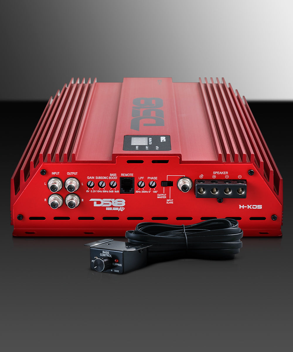HOOLIGAN KO 1-Channel Amplifier with Voltmeter 5000 Watts Rms @ 1-Ohm Made In Korea - DS18