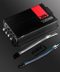 X 4-Channel Ultra Compact Class D Amplifier 4 x 70 Watts Rms @ 4-ohm - DS18