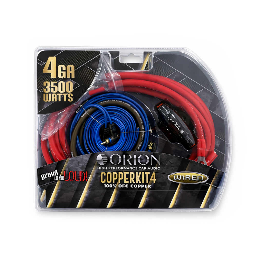 ORION 4-GAUGE 100% OXYGEN FREE COPPER (OFC) AMPLIFIER WIRING KIT I COPPERKIT4