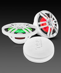 NXL 6x9" 2-Way Coaxial Marine Speaker with LED RGB Lights | 125W RMS 4-Ohm - DS18