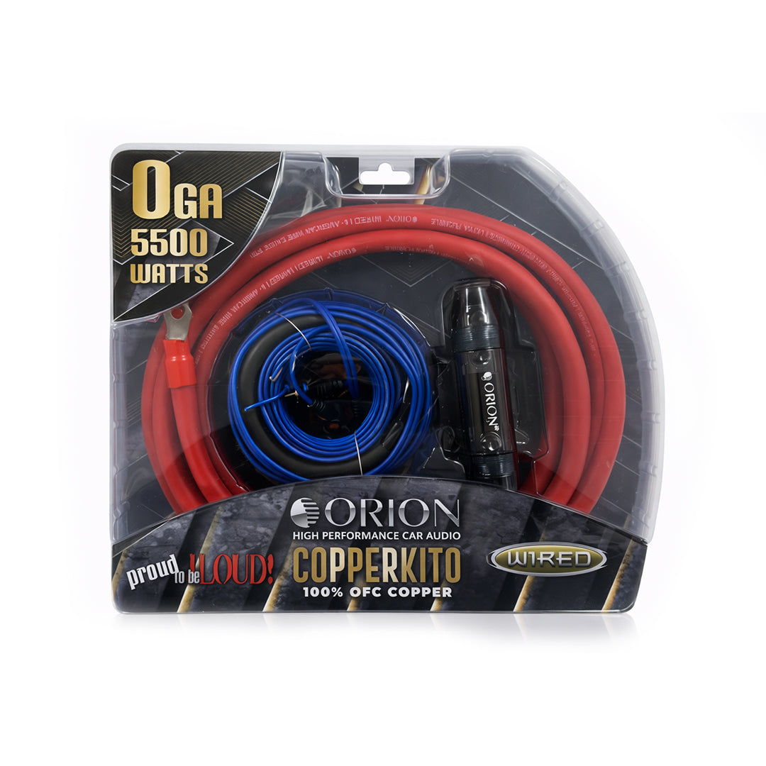 ORION 0-GAUGE 100% OXYGEN FREE COPPER (OFC) AMPLIFIER WIRING KIT I COPPERKIT0