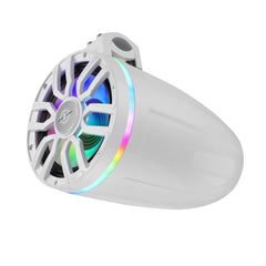 8" NXL-iQ Marine Tower Speaker with Digital LED Lights, Neodymium Magnet, 1" Compression Driver, IP65 Rated, 350W RMS, 4-Ohm