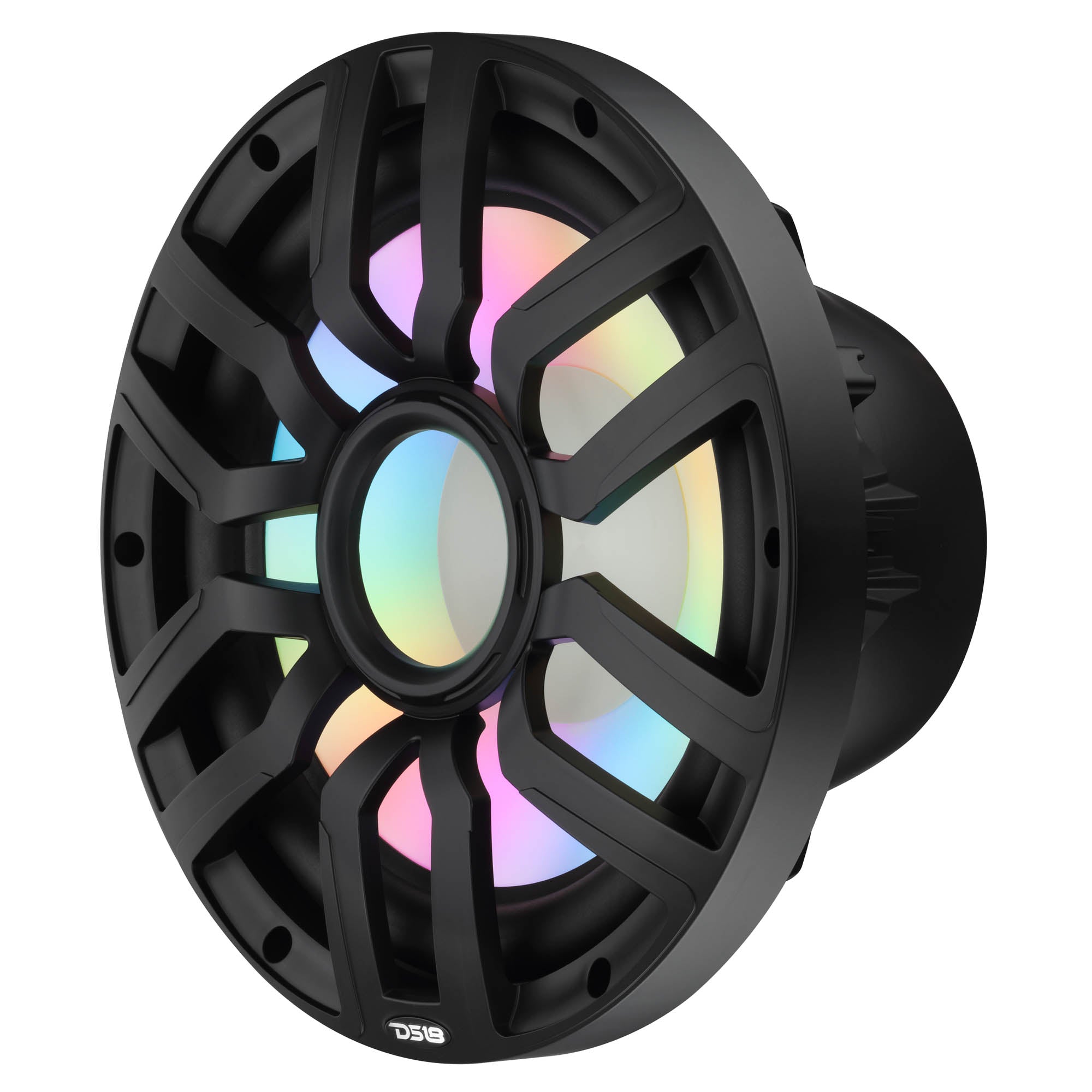 12” Marine Subwoofer with Hybrid Magnet Motor, Removable Grille and Digital LED Lights - 600W RMS 4-Ohm - DS18