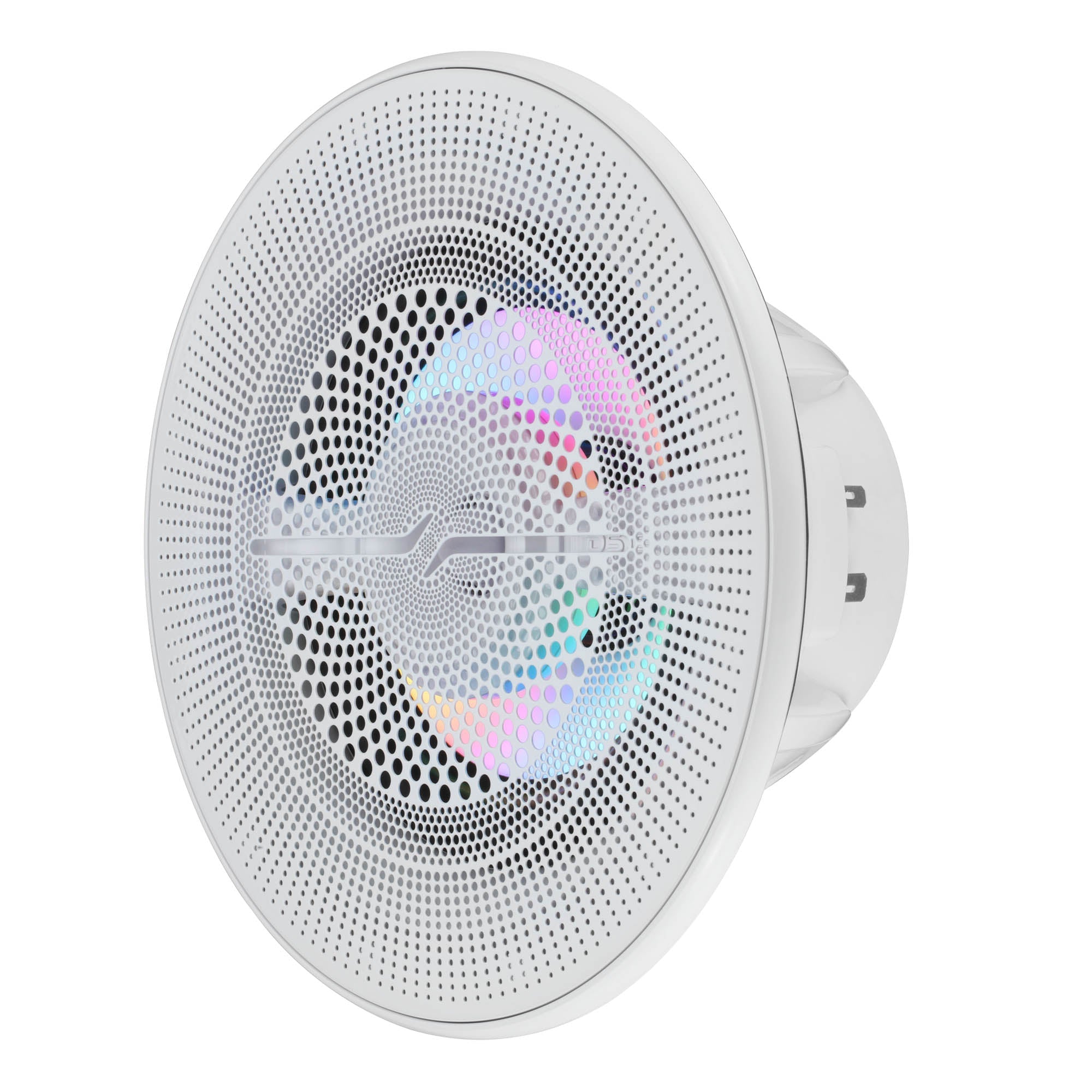 Luxury 8” 2-Way Marine Coaxial Speaker with Digital LED Lights and Flush Magnetic Mount Grille | 175W RMS 4-Ohm - DS18
