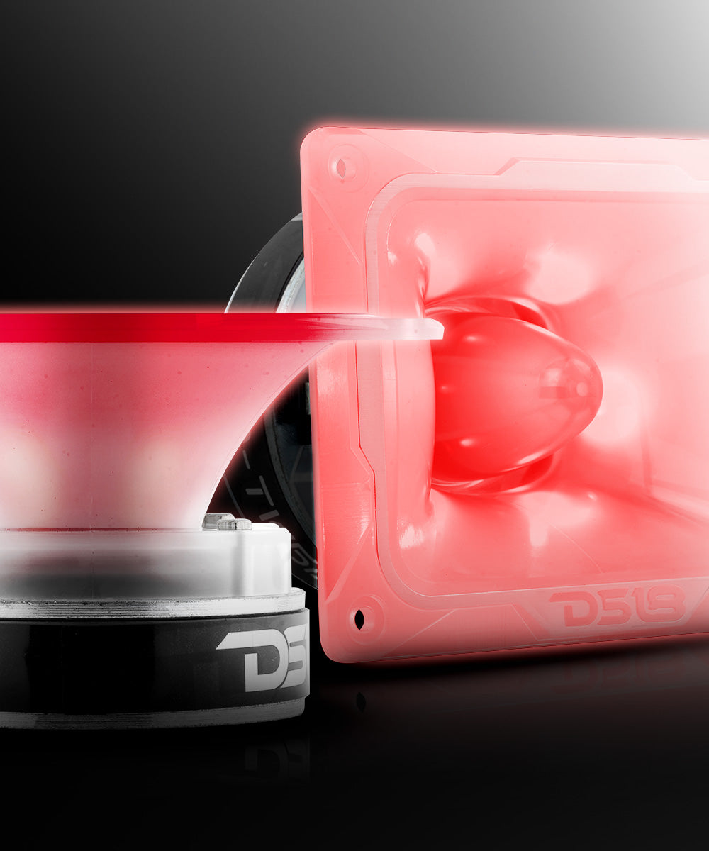 4" x 5.35" Super Bullet Tweeter 250 Watts 1.5" Aluminum 4-Ohm Vc with RGB LED Lights - DS18