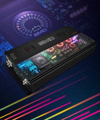 SMD 5-Channel Amplifier with VM-1 Voltmeter and Digital LED Lights 4 x 250W at 2-Ohm Class AB + 1 x 1800W at 1-Ohm Class D