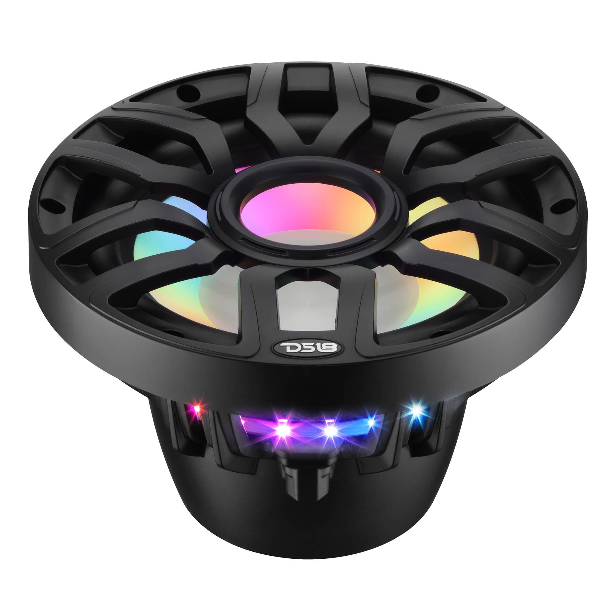 10” Marine Subwoofer with Hybrid Magnet Motor, Removable Grille and Digital LED Lights - 500W RMS 4-Ohm - DS18