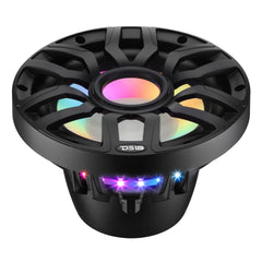 10” Marine Subwoofer with Hybrid Magnet Motor, Removable Grille and Digital LED Lights - 500W RMS 4-Ohm - DS18