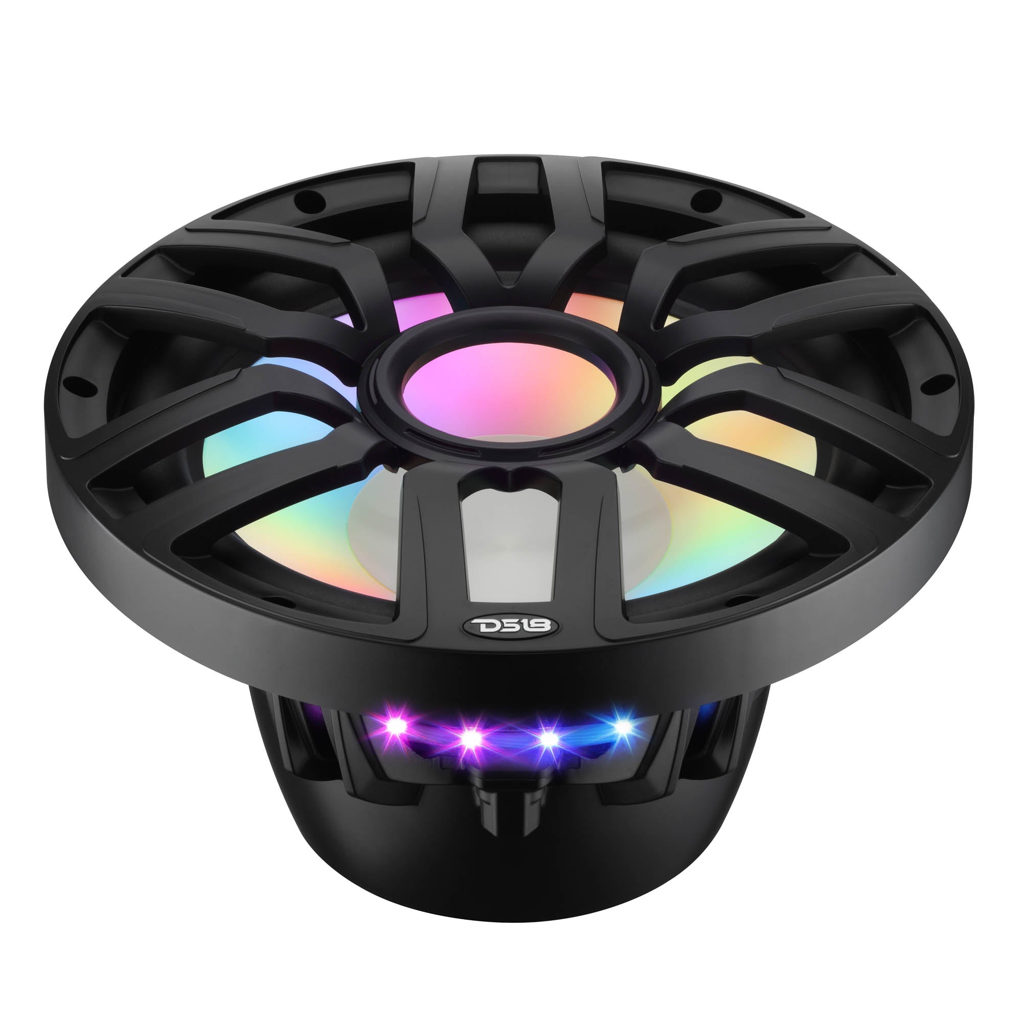 12” Marine Subwoofer with Hybrid Magnet Motor, Removable Grille and Digital LED Lights - 600W RMS 4-Ohm - DS18