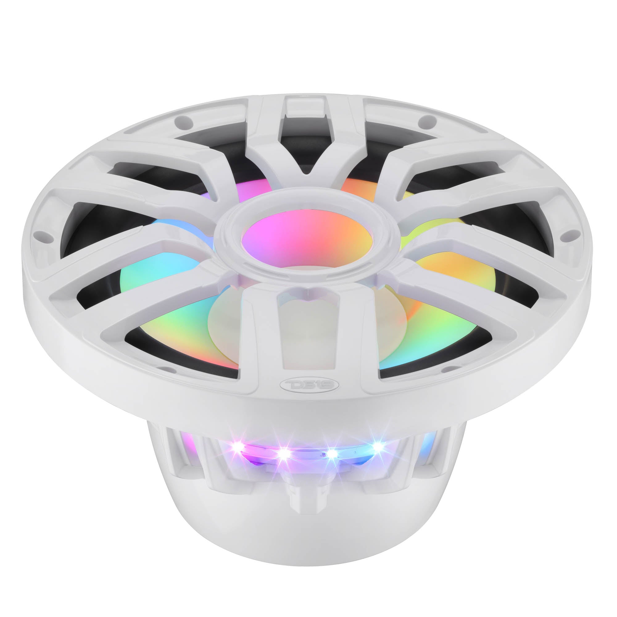 12” Marine Subwoofer with Hybrid Magnet Motor, Removable Grille and Digital LED Lights - 600W RMS 4-Ohm - DS18