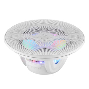 Luxury 8” 2-Way Marine Coaxial Speaker with Digital LED Lights and Flush Magnetic Mount Grille | 175W RMS 4-Ohm - DS18