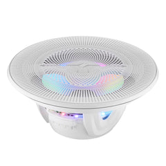 Luxury 8” 2-Way Marine Coaxial Speaker with Digital LED Lights and Flush Magnetic Mount Grille | 175W RMS 4-Ohm - DS18