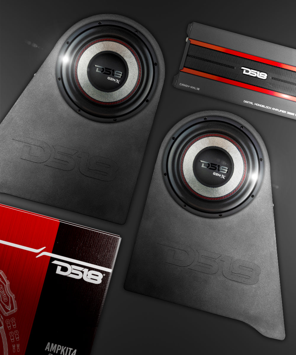 DS18 JK/JKU Wheel Well Subwoofer Enclosure Exclusive loaded Package - DS18