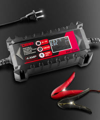 4 AMP Automatic Smart Lithium and AGM Car Battery Charger & Maintainer - DS18