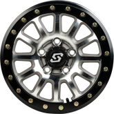 SANO BDLK WHEEL 15X7 5/4.5 6+1 (+50MM) BLK/AS CAST
