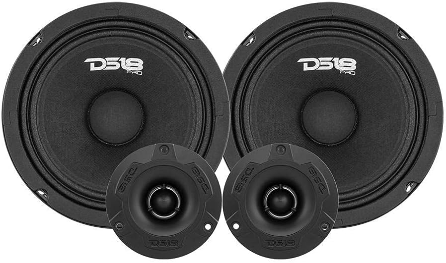 8" Mid-Range Loudspeaker & 3.8" Super Bullet Tweeter Package – High-Power Audio Pair - DS18