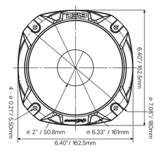 PRO Bolt On 2" 57° 2.6" Depth Aluminum Horn - DS18